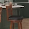 Flash Furniture Zerrick Commercial Wood Classic Ladderback Swivel Counter Stool w/Black LeatherSoft Seat, Antiq Oak ES-UN3-24-OAK-GG - alternate 5